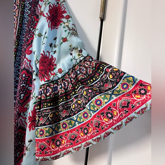 Alice + Olivia Reversible Silk Kimono Duster - Size XS/S - Picture 4 of 5